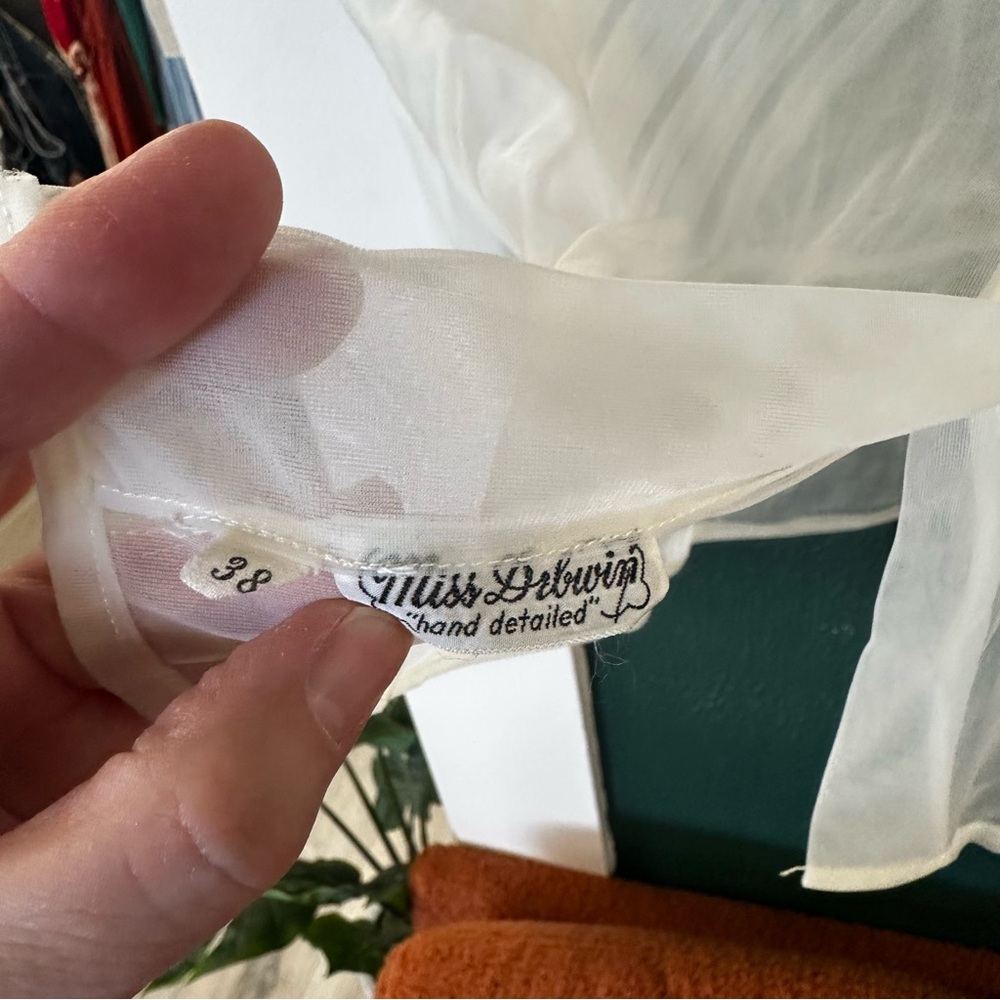 Vintage Miss Debwin Sheer Blouse - Picture 7 of 8